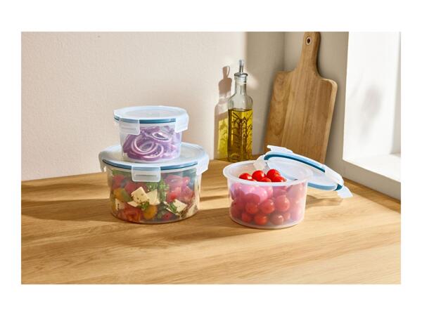 Silvercrest Round Food Storage Container Set - 3 Pieces