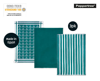 Egyptian Cotton 3 Piece Tea Towel Pack