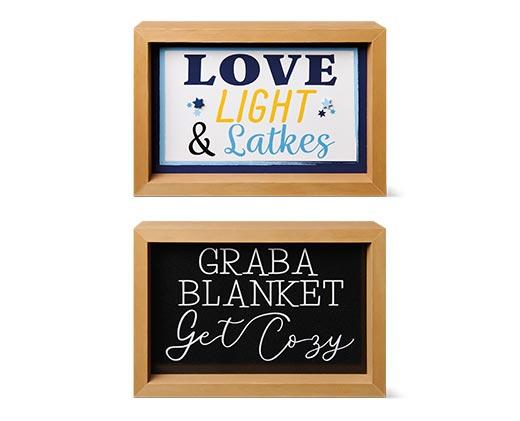 Huntington Home 
 Hanukkah Reversible Box Sign