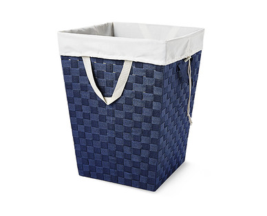 Easy Home Woven Strap Hamper with Liner