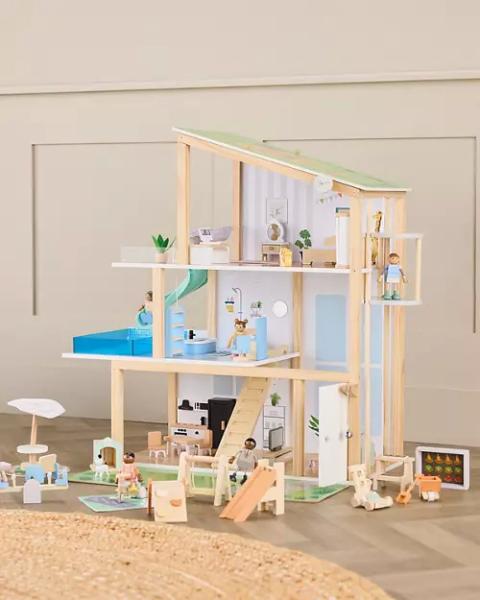 Three Storey Wooden Dolls House