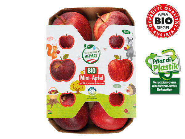 Bio Mini Äpfel rot aus der Steiermark