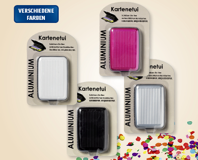 Kartenetui aus Aluminium