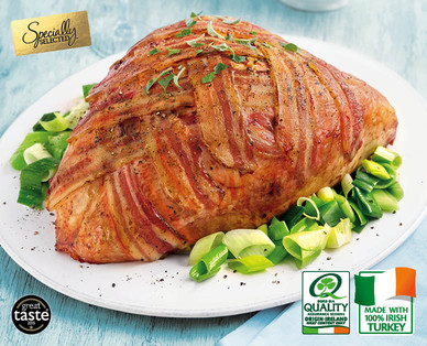 Fresh Irish Turkey Crown Stuffed & Dressed with Bacon