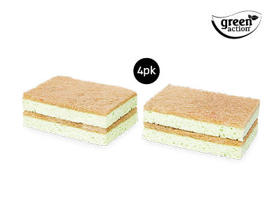 Coconut Fibre Cellulose Sponges 4pk