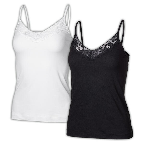Top mit Spitze 2er-Pack