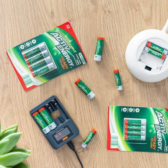 ACTIV ENERGY(R) 				Aufladbare Batterien