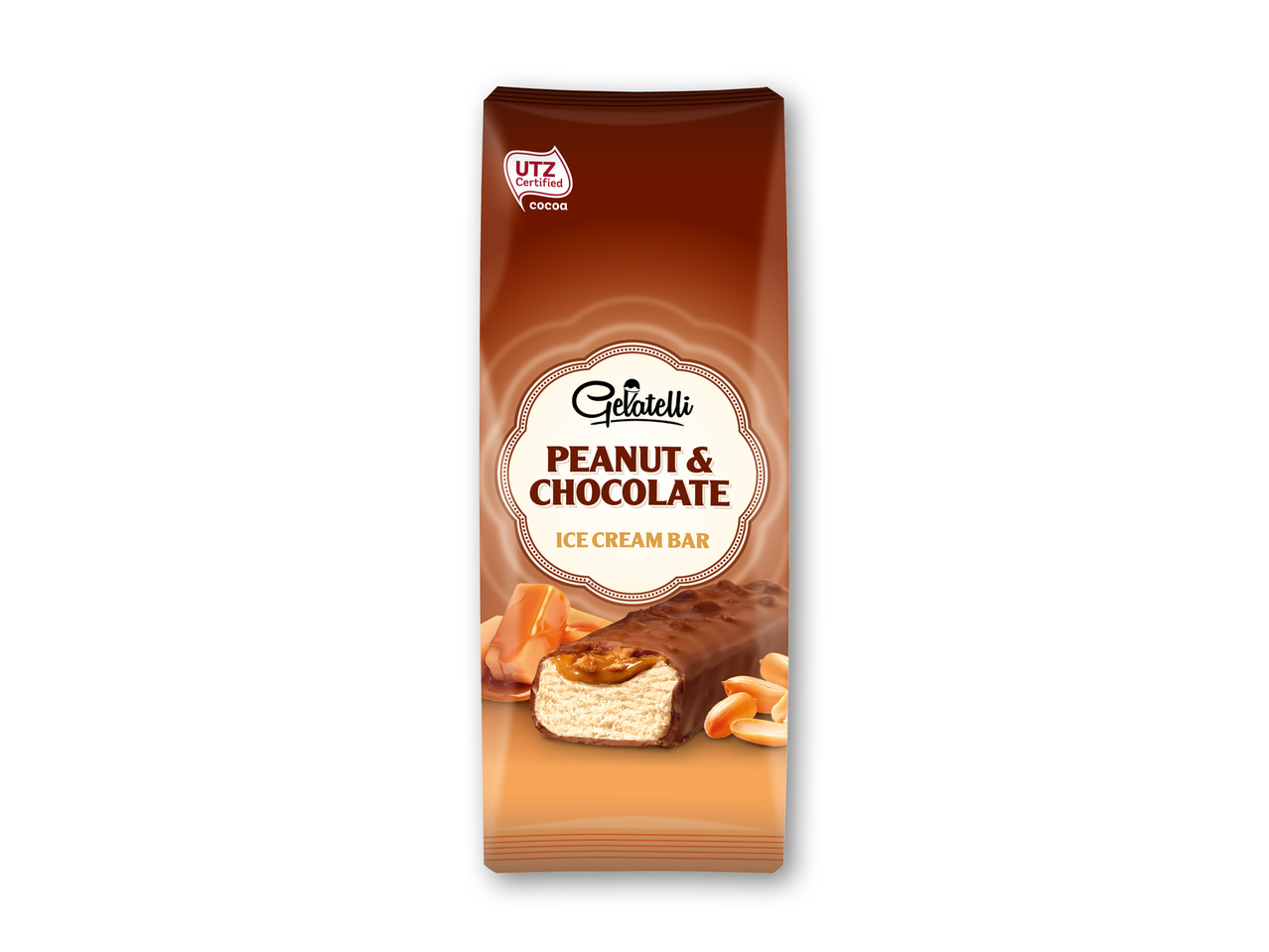 GELATELLI Isbar med peanuts