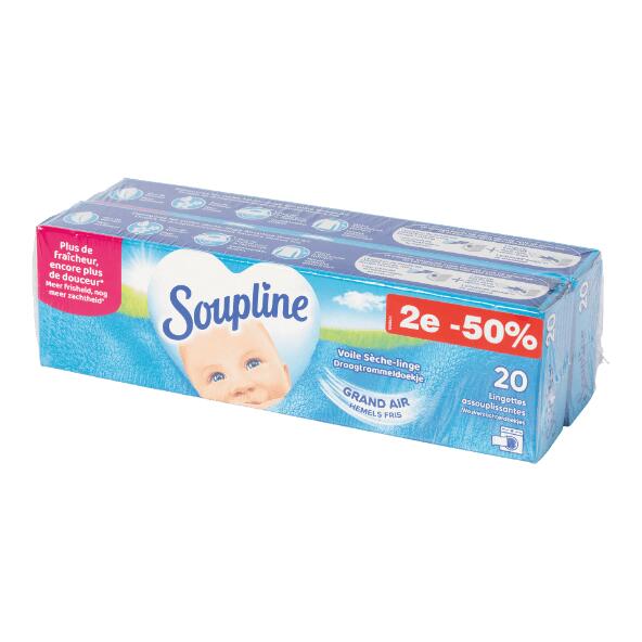 SOUPLINE(R) 				Lingettes pour sèche-linge, pack de 2