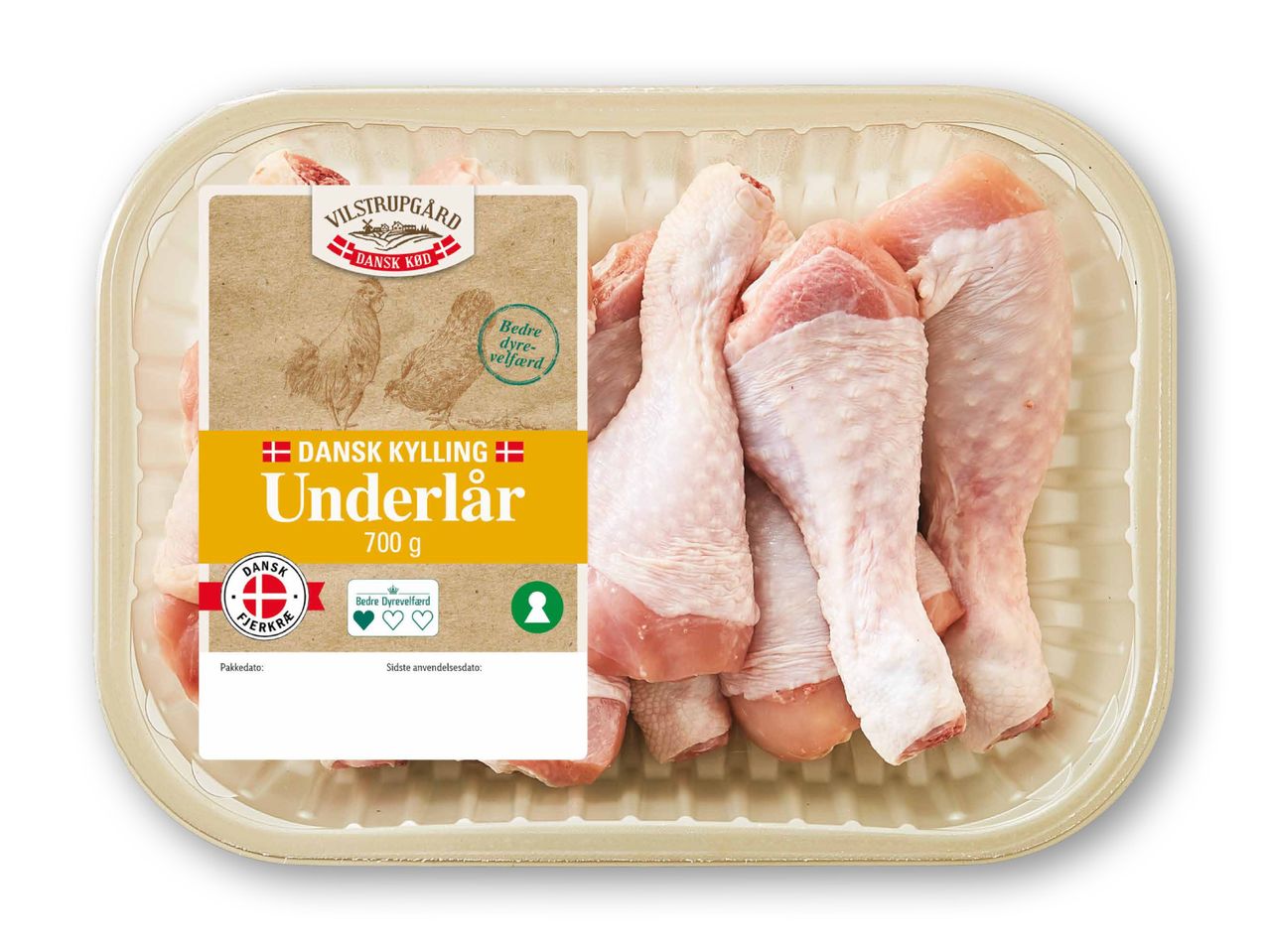 Danske kyllinge­overlår, -underlår eller brystfilet med BBQ
