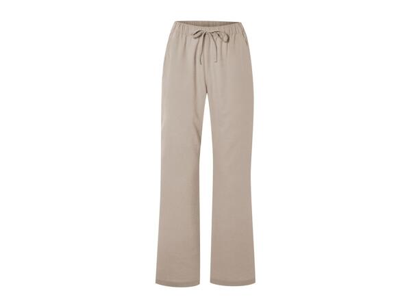 Esmara Ladies' Linen Blend Trousers - Beige