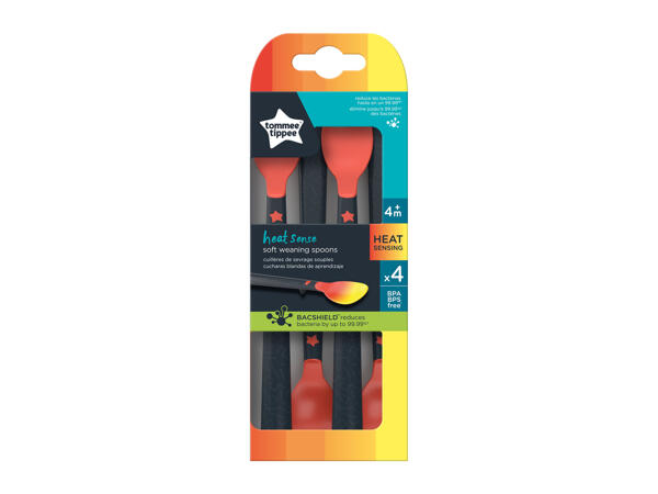 Tommee Tippee Heat Sense Soft Weaning Spoons - 4 pack