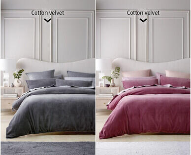 Cotton Velvet Quilt Cover Set QB