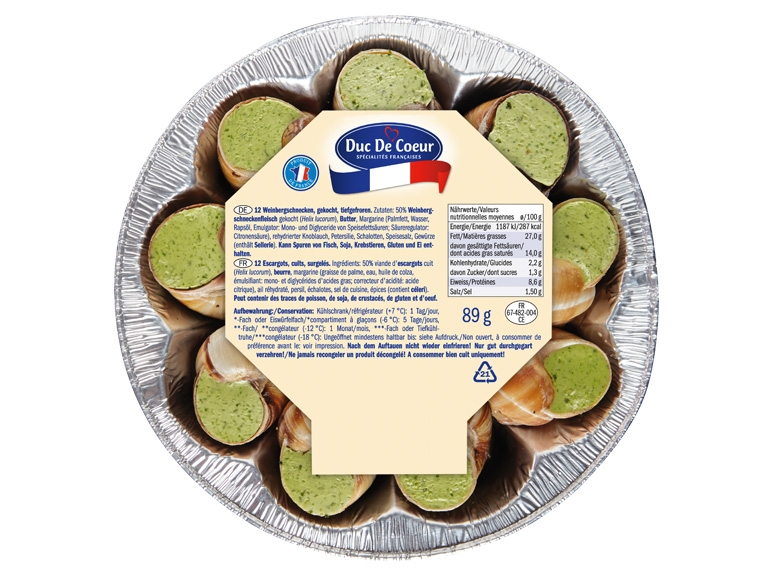 DUC DE COEUR Gefüllte Weinberg-Schnecken