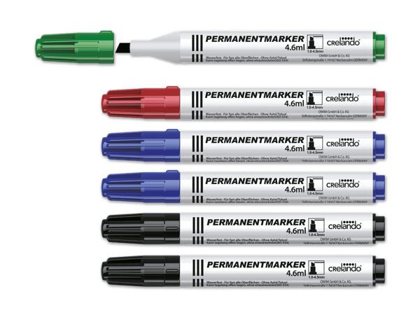 Permanentmarker, 6 Stück