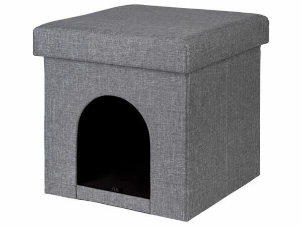 Stool With Cat Cave