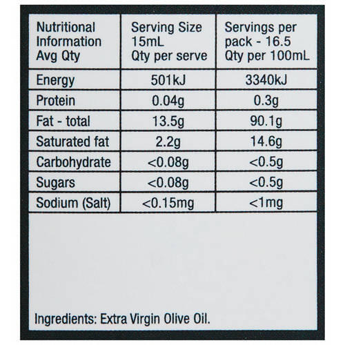 Chef's Blend Extra Virgin Olive Oil 250ml