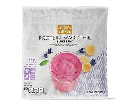 Whole & Simple 
 Blueberry or Strawberry Protein Smoothies