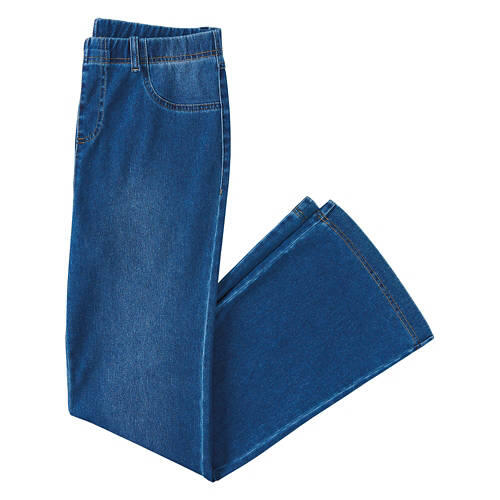 Ladies Medium Flare Jegging - Blue, S