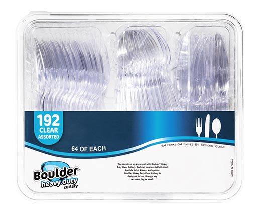Boulder 
 Clear Cutlery