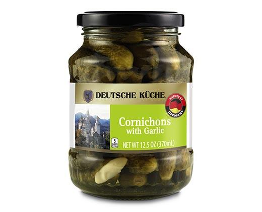 Deutsche Küche Garlic or Chili Cornichons