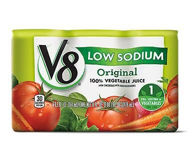 Campbell's V8 100% Juice 6-Pack Regular or Low Sodium