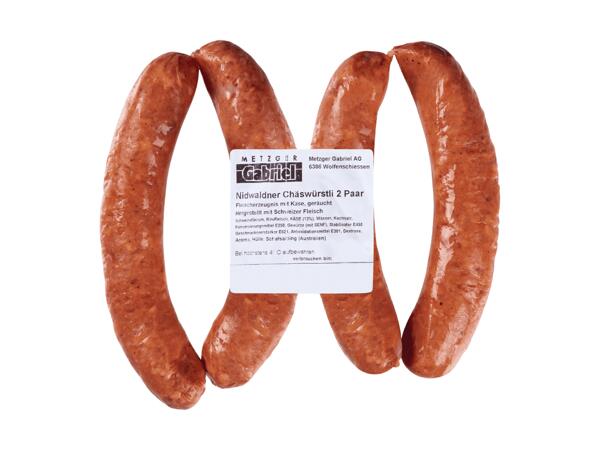 Saucisses au fromage de Nidwald (action valable uniquement en Suisse alémanique)