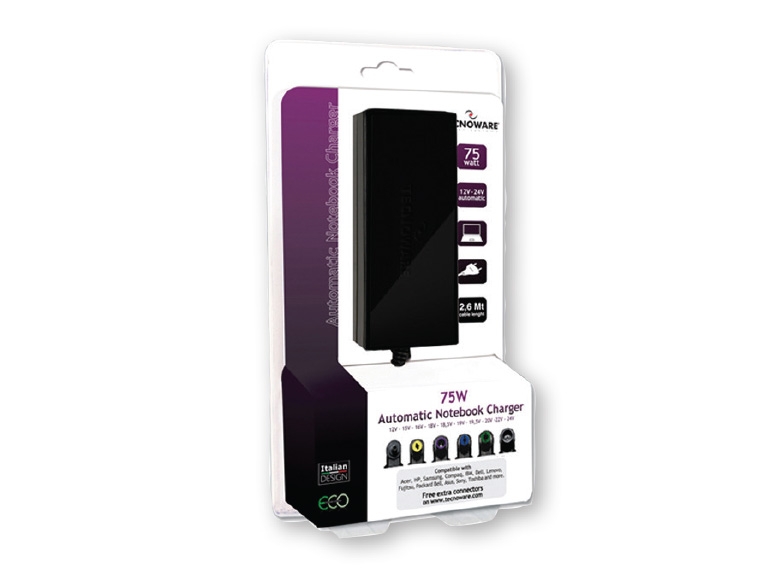 TECNOWARE(R) Tecno Universal Laptop Charger