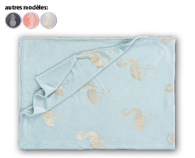 MY LIVING STYLE Plaid aux reflets métalliques