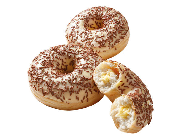 Gefüllter Vanille-Creme-Donut