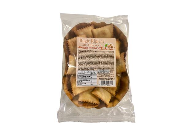 Bugie filled with apricots