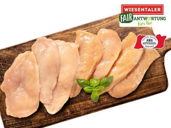Frische Maishendl Minutenschnitzel