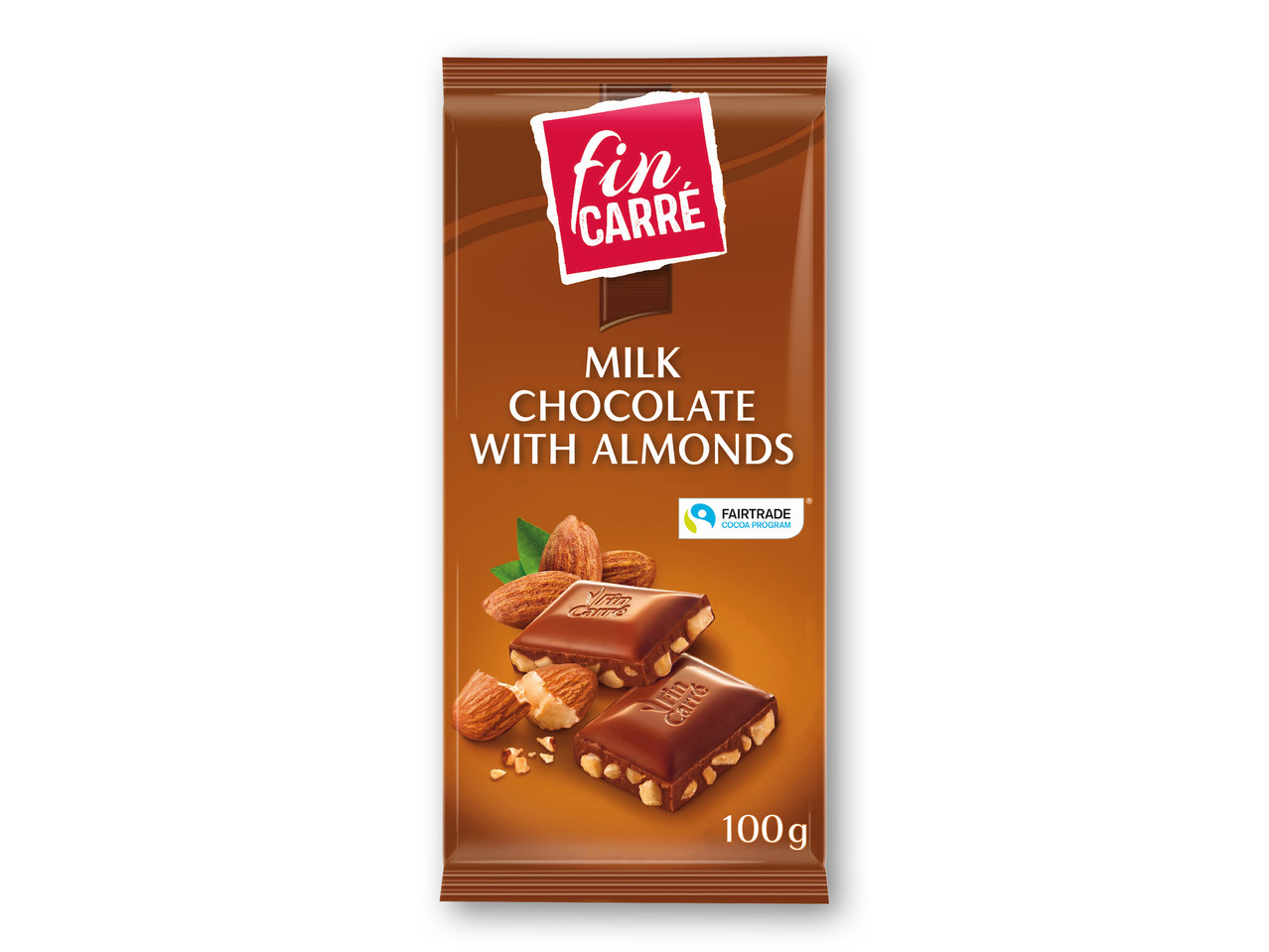 FIN CARRÉ Mælkechokolade med hakkede mandler