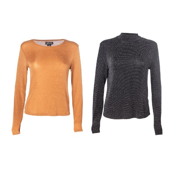 UP2Fashion(R) 				Haut brillant pour femmes