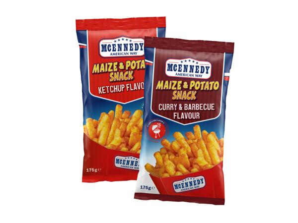 Maize and potato snacks