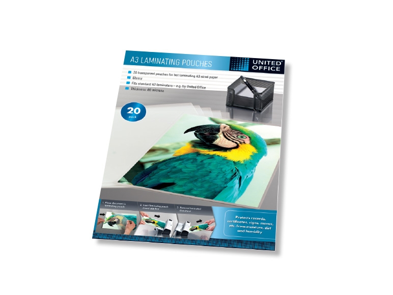 UNITED OFFICE(R) A3 Laminating Pouches