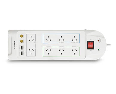 8-Way Surge Protector Powerboard