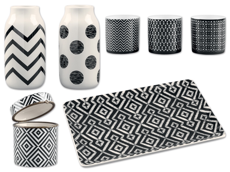 MELINERA(R) Keramikdeko „Black & White"