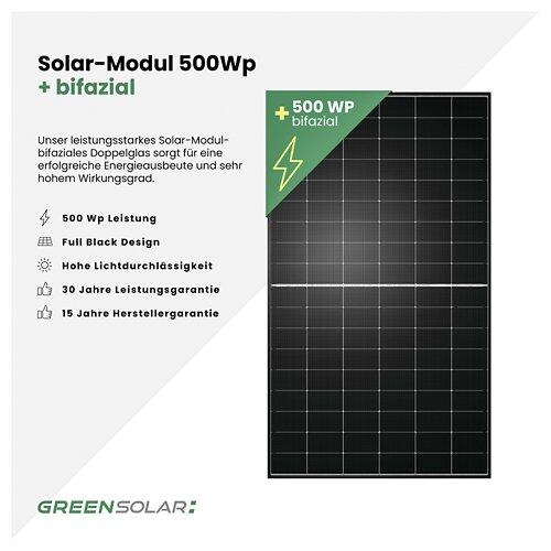 GREEN SOLAR Balkonkraftwerk Boden/Wand/Balkon 1.000/800 W