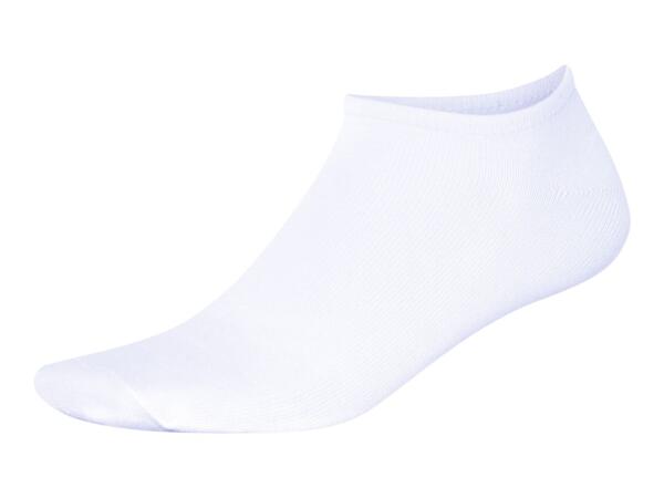Livergy Men's Grey & White Trainer Socks - 5 Pairs
