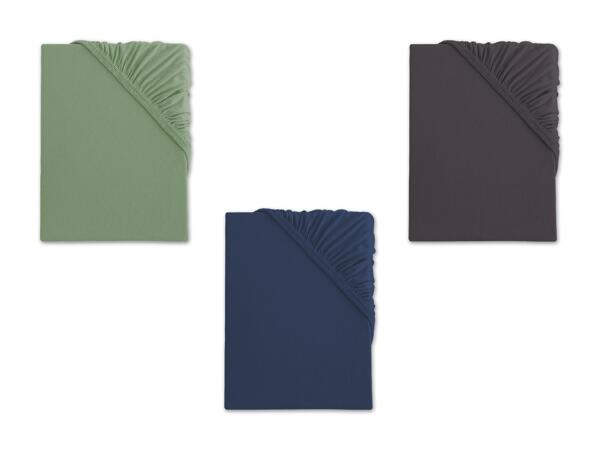 Jersey-Spannleintuch, ca. 90-100 x 200 cm
