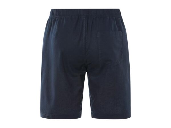 Livergy Men's Linen Blend Shorts - Navy