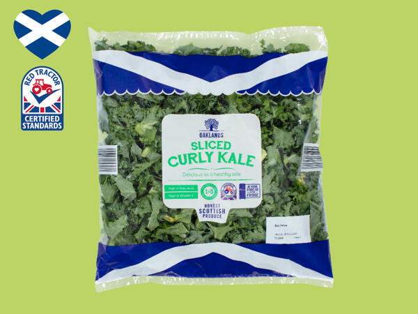 Oaklands Sliced Curly Kale - Lidl - Great Britain - Specials Archive