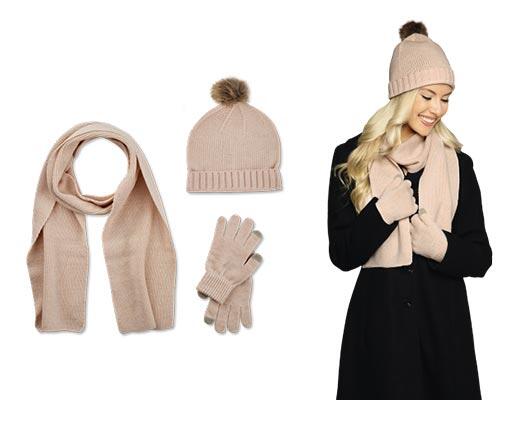 Serra 
 Ladies' 3-Piece Hat, Gloves and Scarf Set