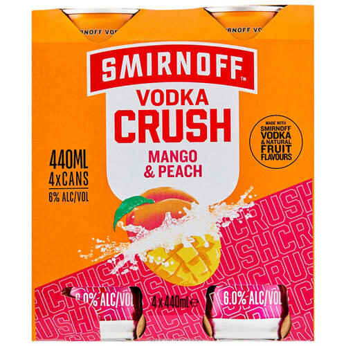 Crush Mango & Peach 4 Pack 440ml