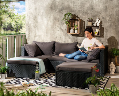 GARDENLINE Eck-Sitzmöbel Rattan