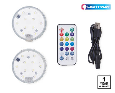Rechargeable Submersible Lights 2pk