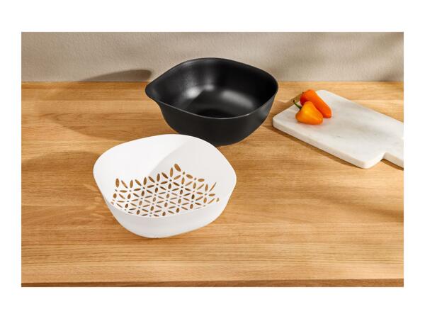 Silvercrest Black & White Colander Set - 2 Pieces