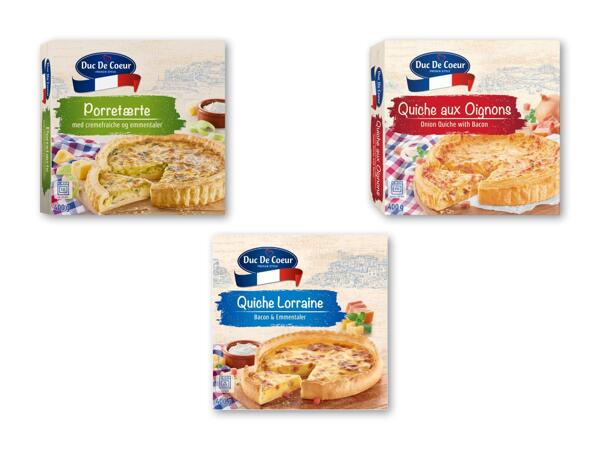 Porretærte, quiche lorraine eller løgtærte