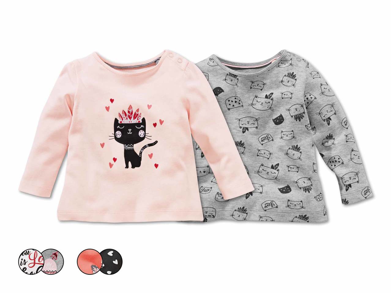 Tee-shirts à manches longues pour bébé, lot de 21